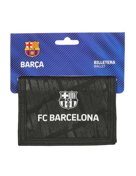 Safta F.C.Barcelona Billetera - Cabecera Pour Colgar - Fermeture Avec Velcro - Compartiments Internos - Poche Avec Fermeture écl