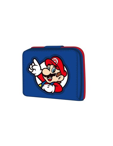 Safta Super Mario Monedero Avec Billetera - Compartimento Pour Billetes et Tarjetas - Fermeture Magnetico - Compartimento Pour M