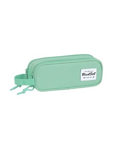 Safta Blackfit8 Trousse - 2 Compartiments Avec Cremalleras - Anse Latéral - 1L - 210x60x80mm - Couleur Turquoise