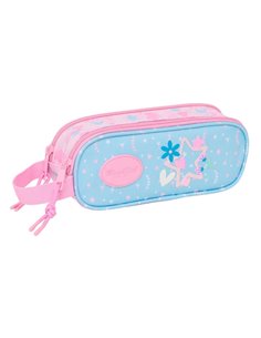 Safta Blackfit8 Smile Trousse - 2 Compartiments Avec Cremalleras - Anse Latéral - 1L - 210x60x80mm - Couleur Bleu Clair
