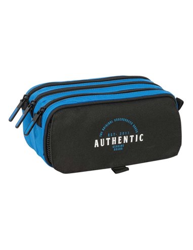Safta Blackfit8 Underground Trousse - 3 Compartiments Avec Cremalleras - Poche avant - Ruban Adaptable - 1.72L - 215x80x100mm - 