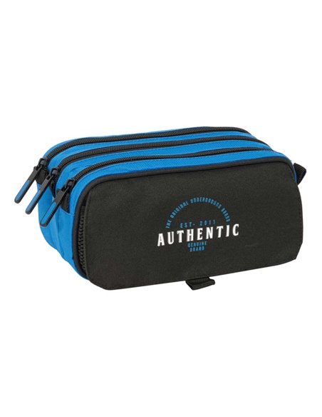 Safta Blackfit8 Underground Trousse - 3 Compartiments Avec Cremalleras - Poche avant - Ruban Adaptable - 1.72L - 215x80x100mm - 