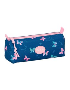 Safta Blackfit8 Mariposas Trousse - Fermeture éclair - 1.20L - 210x70x80mm - Couleur Bleu Marine