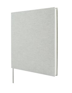 Finocam Jazz Libro de Visitas Pour Firmar - 80 Feuilles - 250X250mm - Papier Marfil de 120g/m2 - Cubierta de Tejido de Encuadern
