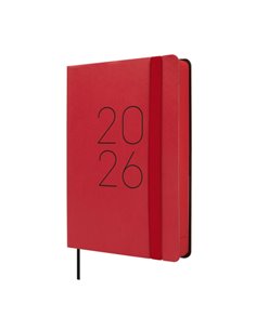 Finocam Flexi Lisa Agenda en Catalan - Annuel 2026 - Couverture souple - Format F4 - 120x23x172mm - 1 Dia Par Pagina - Couleur R