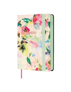 Finocam Flexi Joy Agenda - Annuel 2026 - Couverture souple - Format F4 - 120x23x172mm - 1 Dia Par Pagina - Tematica de Flores