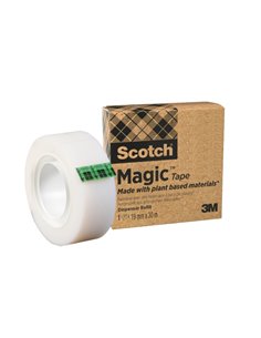Scotch Magic Ruban Adhesiva - 66% Adhésif Vegetal - 19mm x 30m - Couleur Transparent