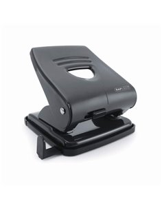 Rapesco 827 Perforateur Perforador Metalico - Jusqu'à 27 Feuilles - Marcas de Format - Système de Bloqueo - Couleur Noir
