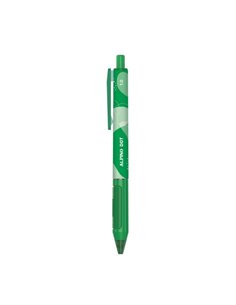 Alpino Dot Stylo à bille Retractil - Pointe 1mm - Agarre Doux - Couleur Vert
