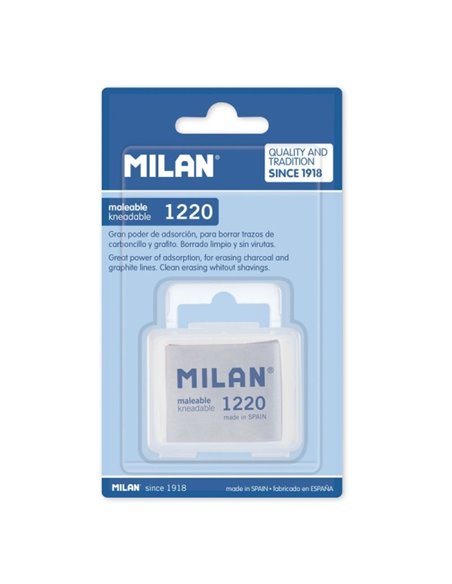 Milan 1220 Goma Maleable Pour Bellas Artes - Étui de Plastico - Caucho Sintetico - Couleur Gris