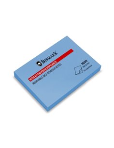 Bismark Bloc de 100 Notas Adhesivas 76x127mm - Couleur Bleu Neon