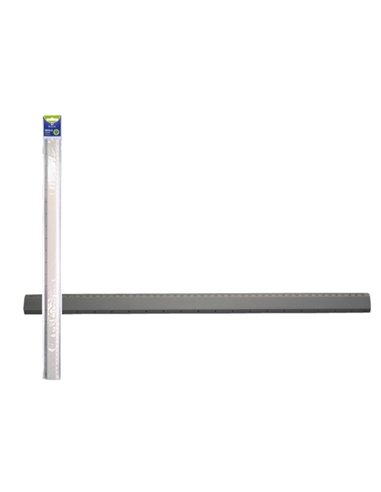 Bismark Règle Milimetrada 50cm - Fabricada en Aluminium - Avec Bisel Pour les Lineas à Encre - Couleur Aluminium