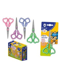 Bismark Kids Sweet Candy Tijera Scolaire - Mangos en Plastico - Pointe Roma - 4 Diseños Assortis