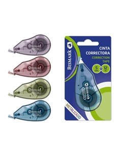 Bismark Metallic Ruban Correctora 5mmx12m - Perfecta Adherencia al Papier - Presentacion en Blister - Corps de Couleurs Efecto M
