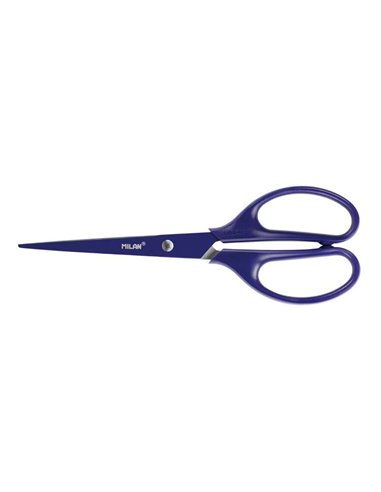 Milan Ciseaux Bureau Acid Avec Cuchilla de Acier Inoxydable - Mango de Plastico Simetrico - Longueur 17cm - Couleur Bleu