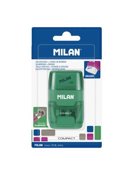 Milan Compact Afilaborra - Cuchilla de Acier de Sécurité - Double Agujero Pour Normal et Maxi - Couleurs assorties