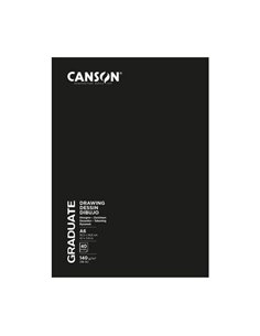 Canson Graduate Dibujo et Esbozo Cahier Grapado Avec 20 Feuilles A3 - 140g - Grano Fino - Couleur Blanc