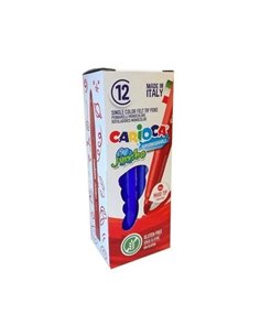Carioca Jumbo Feutre - Corps Octogonal Maxi - Encre Superlavable - Pointe Maxi 6mm Bloqueada - Couvercle Ventilada - Couleur Ble