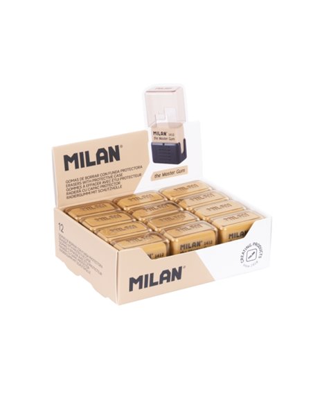 Milan Master Gum Présentoir Avec 12 Gomas Pour Bellas Artes - Housse Rigida - Miga de Pan - Caucho Sintetico - Couleur Marron