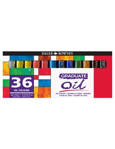 Daler Rowney Graduate Pack de 36 Pinturas al Oleo - Tubos de Aluminium - 22ml - Couleurs assorties
