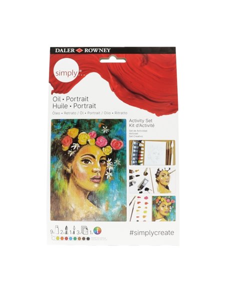 Daler Rowney Simply Activity Pack de 16 Piezas - Pìntura al Oleo - Tematica Retrato - Couleurs assorties