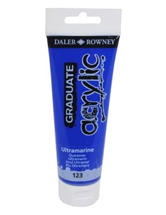 Daler Rowney Graduate Pintura Acrilica - Tubo de Plastico - 120ml - Couleur Bleu Ultramarino