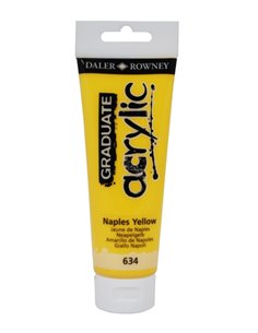 Daler Rowney Graduate Pintura Acrilica - Tubo de Plastico - 120ml - Couleur Jaune de Napoles