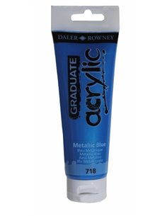 Daler Rowney Graduate Pintura Acrilica - Tubo de Plastico - 120ml - Couleur Bleu Metalico
