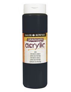 Daler Rowney Graduate Pintura Acrilica - Botella de Plastico - 500ml - Couleur Gris de Payne