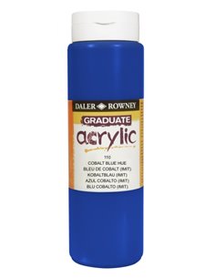 Daler Rowney Graduate Pintura Acrilica - Botella de Plastico - 500ml - Couleur Bleu Cobalto