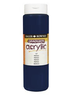 Daler Rowney Graduate Pintura Acrilica - Botella de Plastico - 500ml - Couleur Indigo