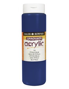Daler Rowney Graduate Pintura Acrilica - Botella de Plastico - 500ml - Couleur Bleu Ftalo