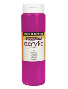 Daler Rowney Graduate Pintura Acrilica - Botella de Plastico - 500ml - Couleur Lila