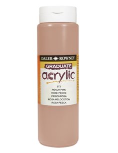 Daler Rowney Graduate Pintura Acrilica - Botella de Plastico - 500ml - Couleur Rose Melocoton