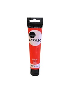 Daler Rowney Simply Pintura Acrilica - Tubo de Plastico - 75ml - Couleur Rouge Brillante