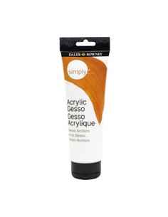 Daler Rowney Simply Gesso Imprimacion Yeso - Bote de Plastico - 250ml - Couleur Blanc