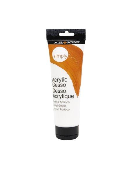 Daler Rowney Simply Gesso Imprimacion Yeso - Bote de Plastico - 250ml - Couleur Blanc