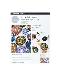 Daler Rowney Simply Creative Pack de Pintura Acrilica - Tematica Rock Painting Art - Boîte de Carton - Couleurs assorties