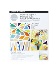 Daler Rowney Simply Creative Pack de Acuarelas Opacas - Tematica de Arte Avec Ruban de Enmascarar - Boîte de Carton - Couleurs a