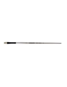 Daler Rowney Graduate Pincel Pour Oleo - Pelo de Cerda Natural - Mango Largo - Plano - N° 4