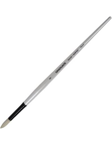 Daler Rowney Graduate Pincel Pour Oleo - Pelo de Cerda Natural - Mango Largo - Redondo - N°6
