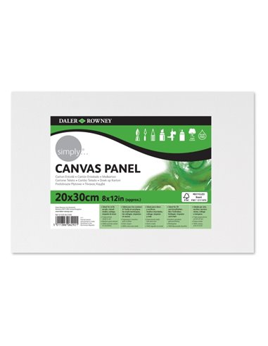Daler Rowney Simply Carton Entelado - 250g - 20x30cm - Imprimacion Triple - Grano Medio - 100% Coton Sans Acido - 250g - Couleur