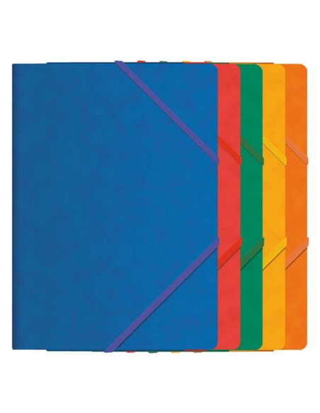 Dohe Chemise de Gomas Avec Tres Solapas - Taille Folio - Fabricada en Cartulina de Primera Qualité - Plastificada - Fermeture de