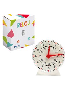 Dohe Reloj Analogico Educativo Pour Niños - Esfera Avec Numeros de les 12 Horas et Marcas de Minutos - Ruedecilla Pour Mover les