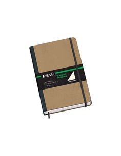 Dohe Cahier Cartone Avec Couvercle en Tres Piezas - 96 Feuilles de Papier Ahuesado de 80gr - Fermeture de Gomas et Ruban de Regi