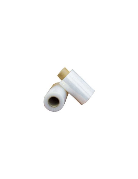 Dohe Mini Bobina de Film Extensible de 23 Micras - 10cm de Ancho - Gran Resistencia - Idéal Pour Embalaje - Transparent
