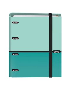 Dohe Cahier de Notas - 35mm - Carton Forrado Avec Papier Impreso à Todo Couleur et Plastificado Brillo - 4 Anillas Mixtas Niquel