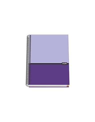 Dohe Cahier Spirale Couverture rigide A5 - 162x210mm - Cubierta Carton Forrado - Intérieur 100 Feuilles 90g Microperforadas - Cu