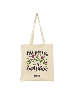 Dohe Totebag Grande de Coton 50% Reciclado et Organico 220g/m2 - Asas Largas - Sostenible et Respetuoso Avec le Medio Ambiente -