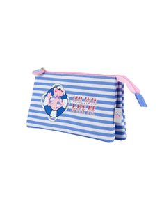 Dohe Trousse Triple Compartimento - Fabricado en Polyester Flexible et Résistant - Fermeture Double de Cremalleras - Idéal Pour 